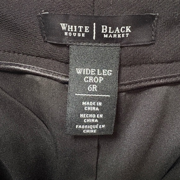 White House Black Market Black Cropped Pants - Picture 3 of 3